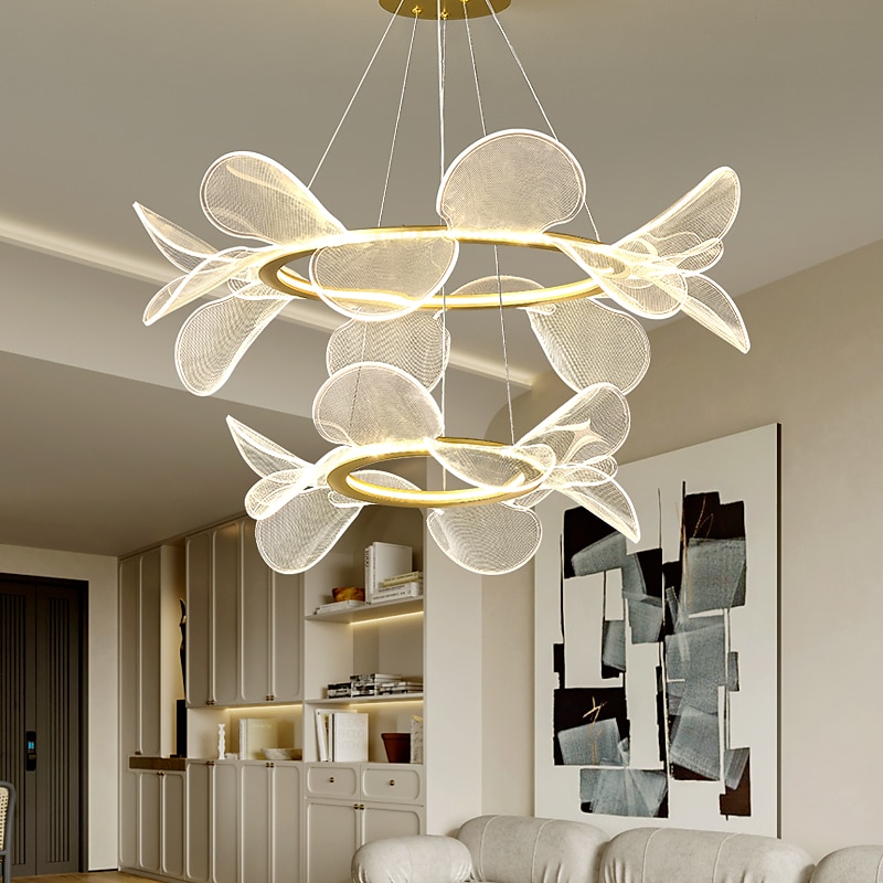 Ceiling Chandelier Lamp, LED Modern Chandelier Lamp, Living Room Chandelier Modern Simple Light Atmosphere Household Butterfly Dining Lamp Pendant Lamp Network,Modern LED Chandelier 2025 - $549.99 –P3