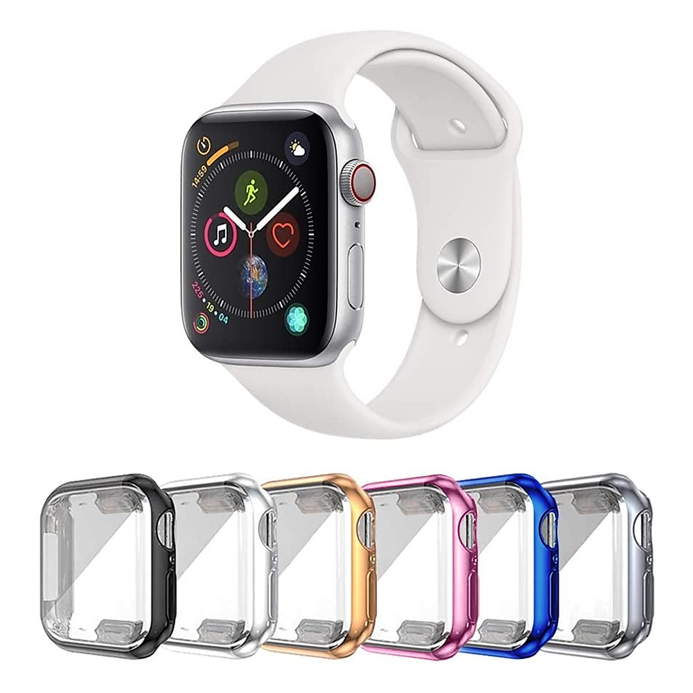 מארז שעון 6 חבילות עם מגן מסך תואם סדרת Apple Watch 8 7 41 מ"מ 45 מ"מ/ סדרה 6 5 4 se 40 מ"מ 44 מ"מ/ סדרה 3 2 1 38 מ"מ 42 מ"מ סיליקון פגוש עמיד בפני שריטות (מארז בלבד) 2025 - $18.99 –P1
