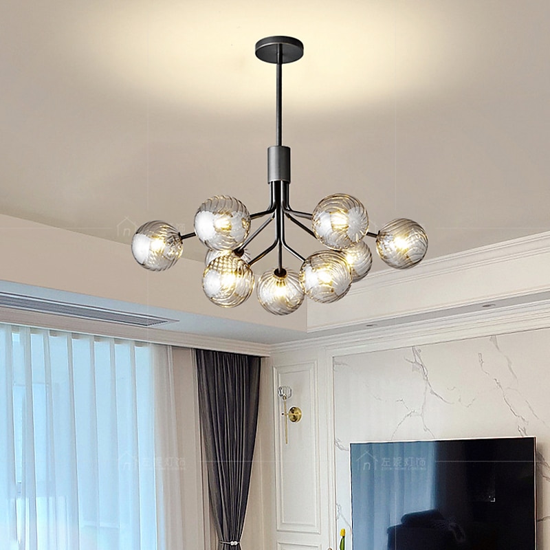 9-Licht 110 cm Laterne Desgin Insel Design Pendelleuchten Kupfer Glas Künsterlischer Stil Stilvoll Messing Modern Nordischer Stil 110-120V 220-240V 2025 - $615.59 –P10