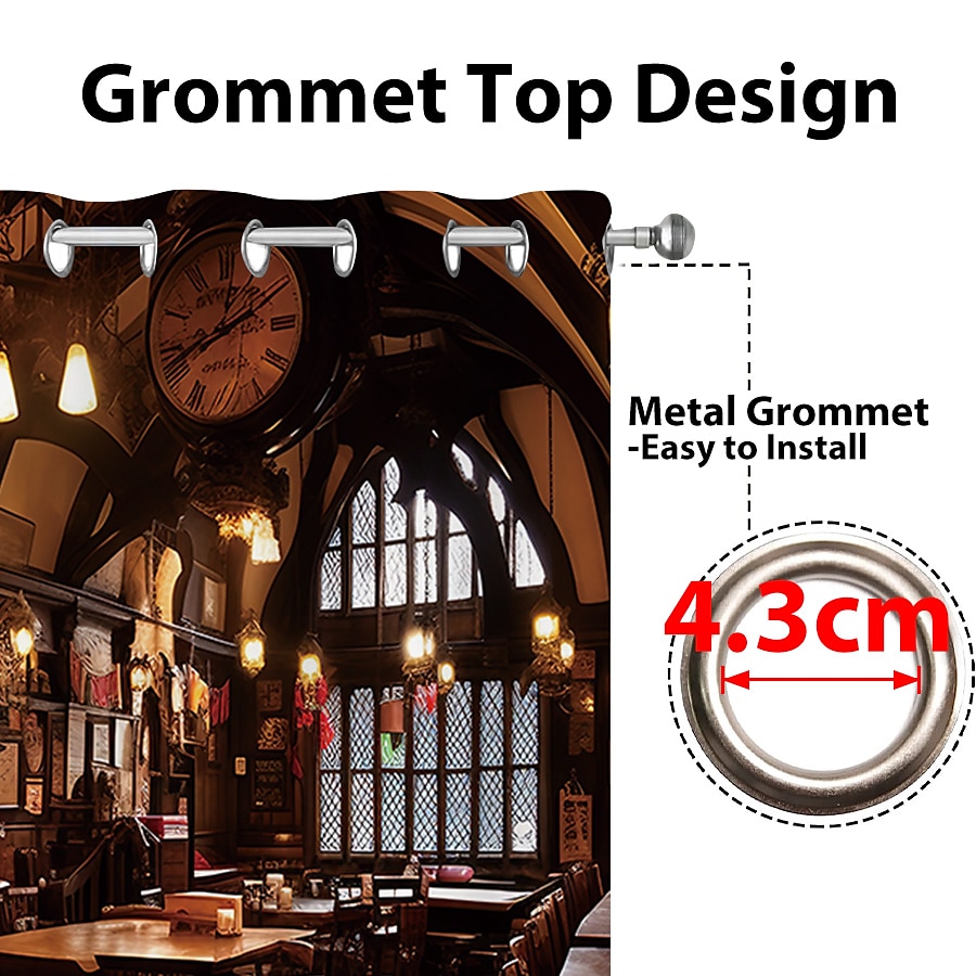 2 paneler vintage bargardin draperier mörkläggningsgardin för vardagsrum sovrum kök fönster behandlingar värmeisolerat rum mörkläggning 2025 - $39.99 –P13