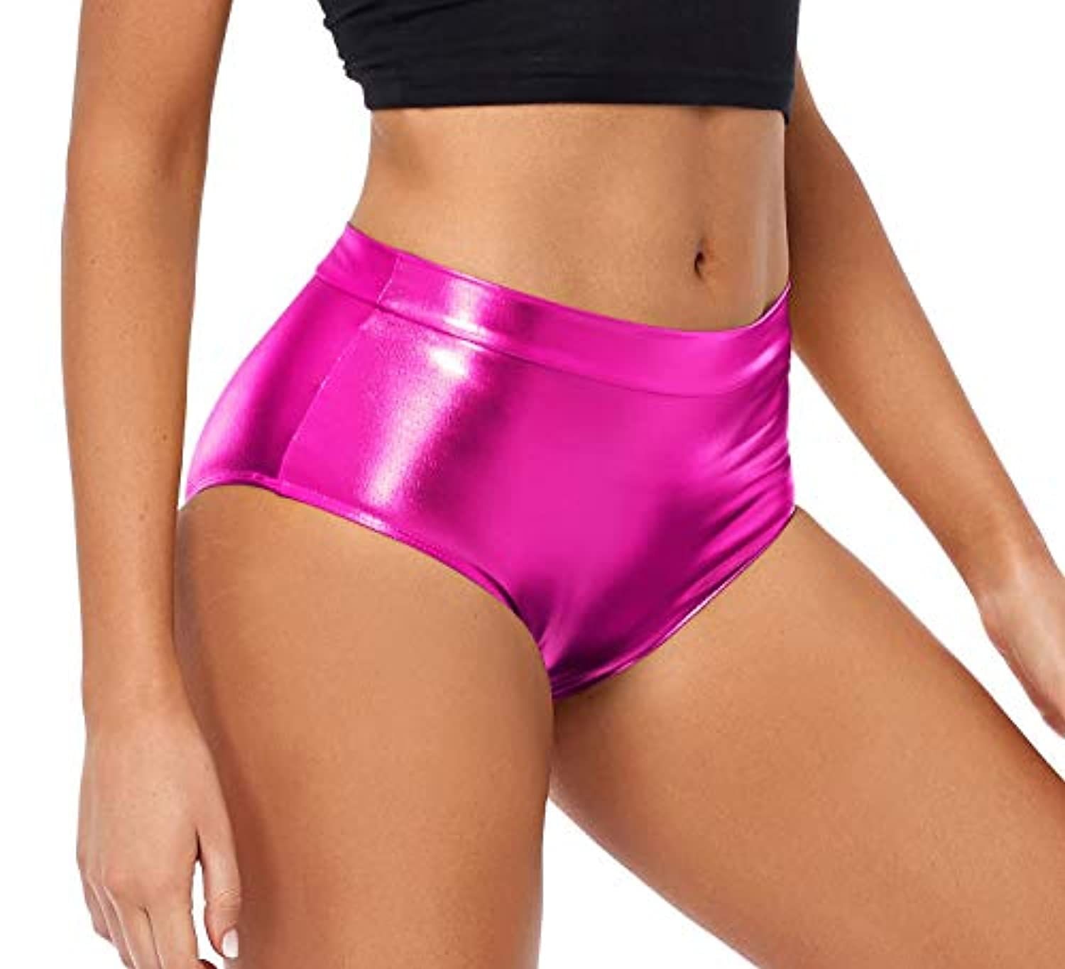 Metallisch 1980er Glänzendes Latex-Patent Shorts PU - Leder Figurbetontes Einfarbig Damen Maskerade Party Junggesellinnenabschiedsparty Pride Parade Erwachsene Shorts 2025 - $21.99 –P14