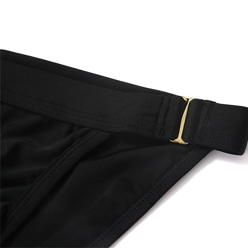 Per uomo Pantaloncini da mare Slip da bagno Spiaggia Festa in piscina Traspirante Asciugatura rapida Vita elastica Liscio Breve Sport Informale Abbigliamento sportivo Nero Bianco Media elasticità del 2025 a $11.49 –P19