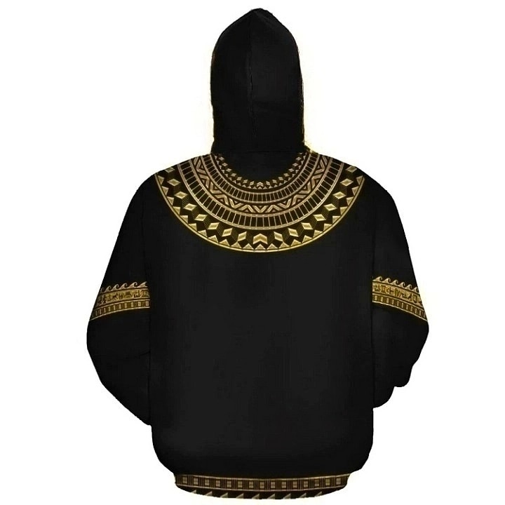 Herren Grafik Stammes Kapuzensweatshirt Kapuzenshirts Pullover Täglich Basic Ethnisch Lässig Langarm Mit Kapuze Urlaub Sport im Freien Ferien Streetwear Schwarzes Gold Gold Druck Fronttasche Frühling 2026 - $32.99 –P7