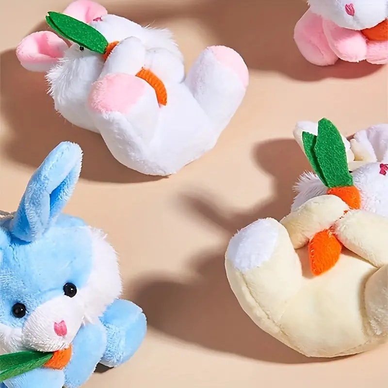 1pc Random Color Cute Rabbit Design Pet Grinding Teeth Squeaky Plush Toy Durable Chew Toy For Dog Interactive Supply 2025 - $16.99 –P4