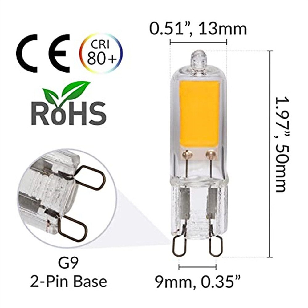 10pcs Dimmable Mini G9 LED Lamp 3W 7W 9W AC 220V 110V LED Corn Bulb COB 360 Beam Angle Replace Halogen Chandelier Lights 2025 - $29.99 –P2