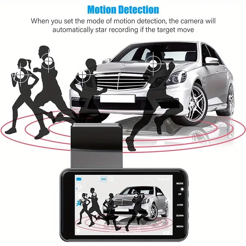 2025年 4 インチダッシュカム車 dvr 24h hd 1080p ダッシュカメラデュアルレンズビデオレコーダー 1080p ブラックボックスサイクルドライブレコーダーミラードライブレコーダー  コレクション – $45.99 –P3