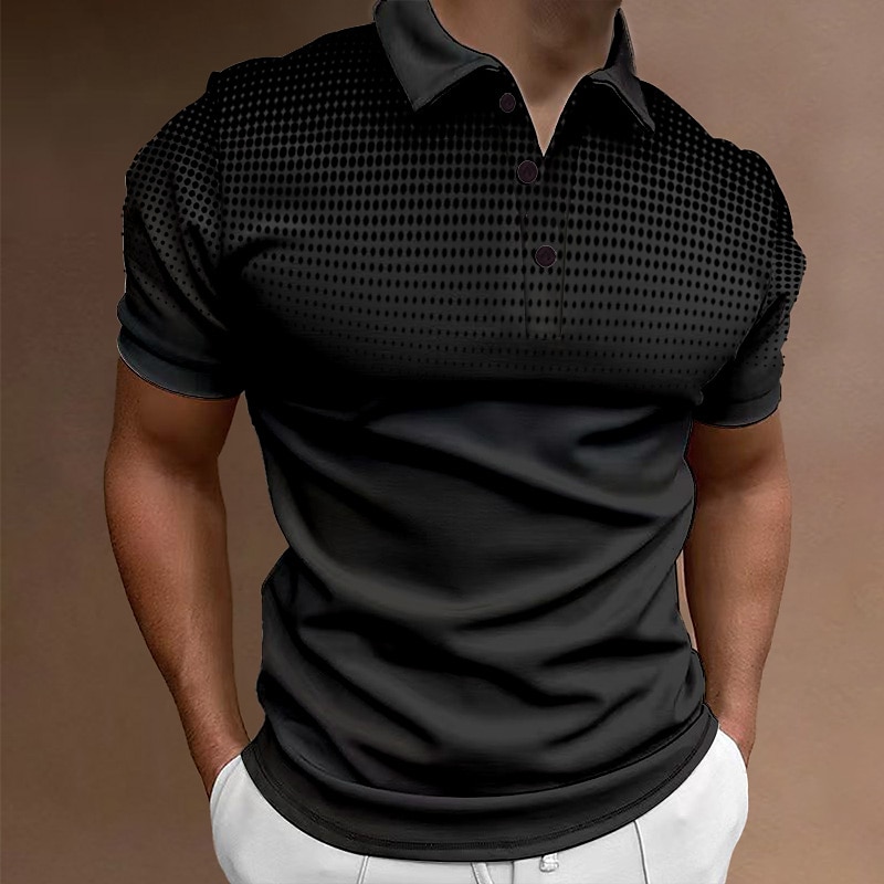 Miesten Sport Polo Golfpaita Kausaliteetti Pyhäpäivä Kauluskäänne Lyhythihainen Muoti Perus Kaltevuus nappi Kesä Normaali Viini Musta Valkoinen Laivaston sininen Oranssi Harmaa Sport Polo 2025 - $13.99 –P6