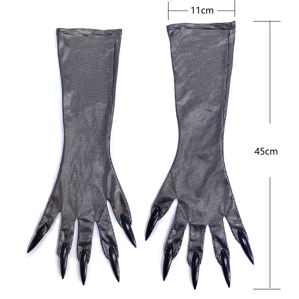 Sexy Punk a gotika Lesklá metalíza Maska Dlouhé rukavice Kočka Dámské Karneval Nový rok Párty večerní šaty Klub Dospělé Rukavice Maska Jaro léto 2025 - $32.99 –P2