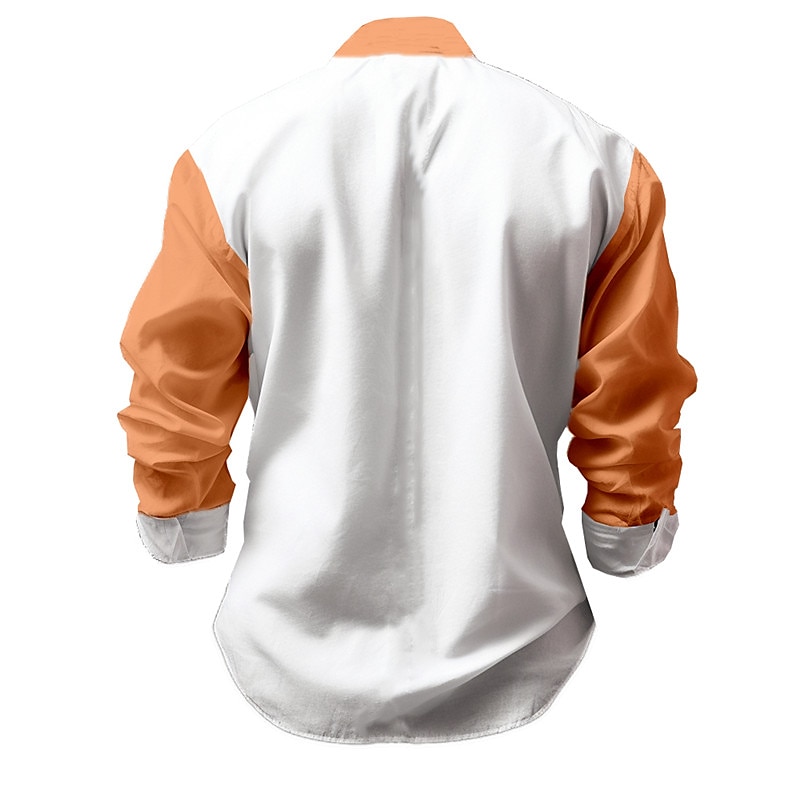 Homme Floral Chemise Chemise boutonnée manche longue Décontractées Usage quotidien Sortie Fin de semaine Printemps été Col Mao Imprimer Bouton bas Jaune Rose Claire Bleu Violet de 2025 ? $26.99 –P5