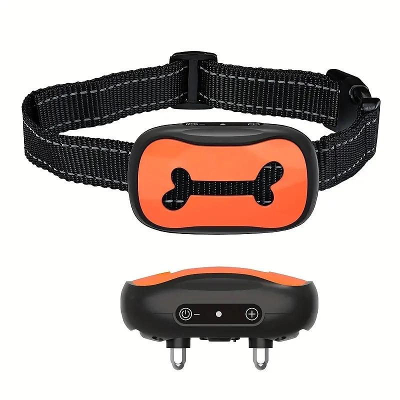 1 buc. dispozitiv inteligent cu ultrasunete anti-latrat, zgarda reincarcabila automata de dresaj pentru caini zgarda anti-latrat 2025 - $37.99 –P4