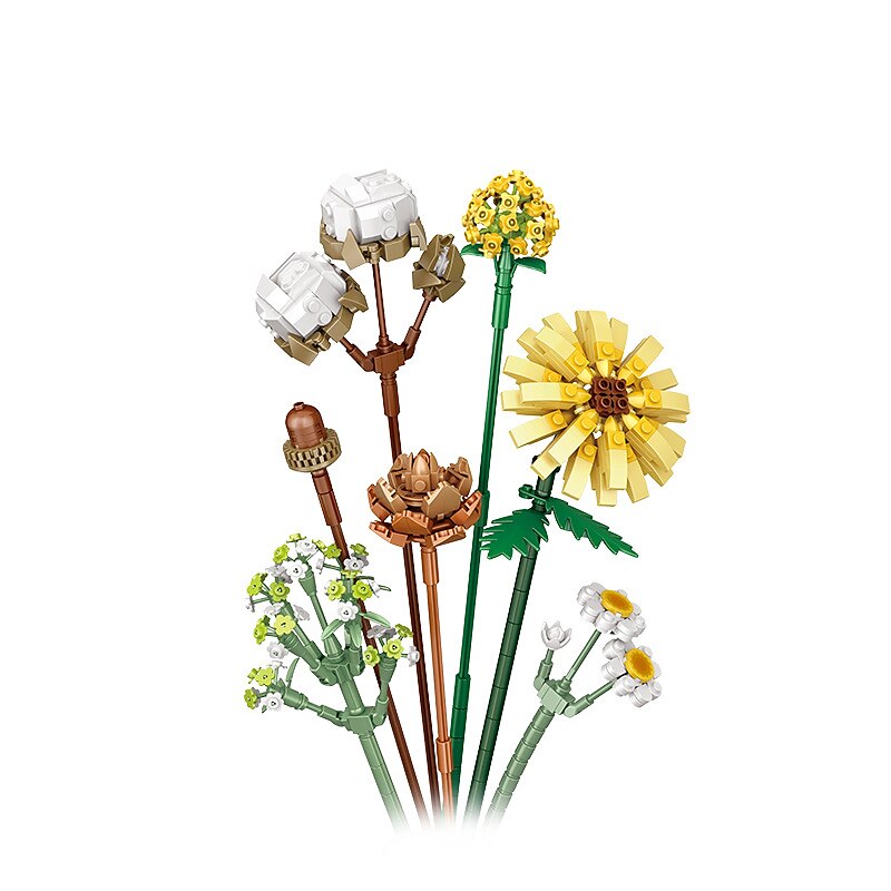 cadouri de ziua femeii mini blocuri buchet de flori seturi de constructii flori artificiale diy decor unic pentru casa 646 piese pentru ziua mamei cadouri pentru mama 2025 - $29.99 –P4