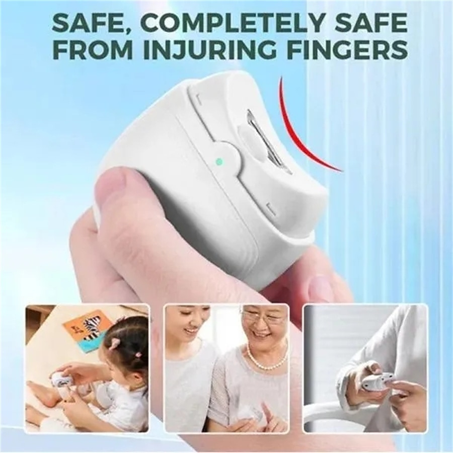Electric Nail Clippers Automatic Nail Clipper with Light 2 In 1 Fingernail Cutter and File with Nail Scraps Storage USB Rechargeable Safety Fingernail Trimmer for Adults and Baby Nail Care 2025 - $29.99 –P5