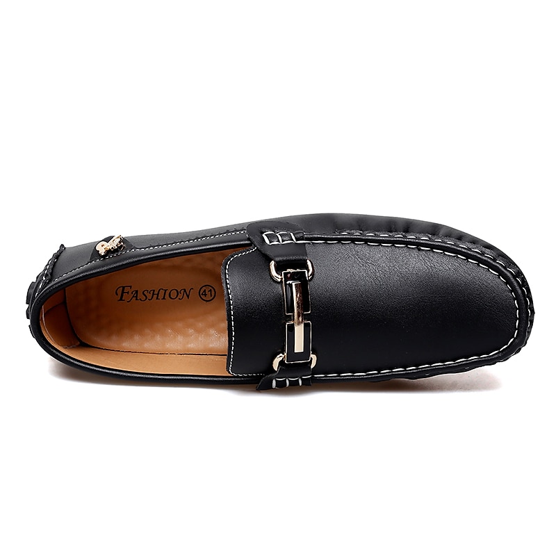 lyseblå kjøreloafers for menn - uformelle slip-on mokkasiner med metallspennedetaljer, komfortable sko for kjøring og hverdagsbruk 2025 - $54.99 –P3