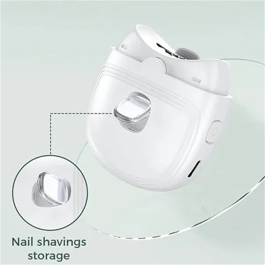 Electric Nail Clippers Automatic Nail Clipper with Light 2 In 1 Fingernail Cutter and File with Nail Scraps Storage USB Rechargeable Safety Fingernail Trimmer for Adults and Baby Nail Care 2025 - $29.99 –P6