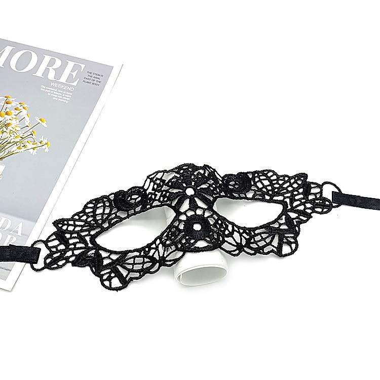 10 pezzi maschera in pizzo per feste per adulti mezzo viso ballo in maschera oggetti di scena di Halloween per donne maschera per gli occhi nera divertente del 2025 a $19.49 –P2