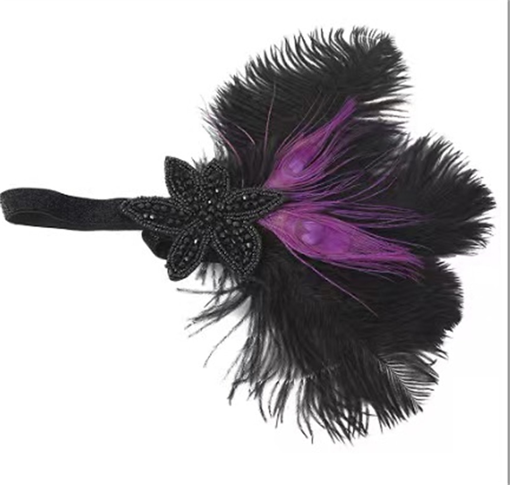 Fejfedők Flapper fejpánt Tollak fejpánt Retró 1920-as évek Ötvözet Kompatibilitás A nagy Gatsby Jelmez Farsang Női Jelmez ékszerek Divatékszer 2025 - $17.49 –P4