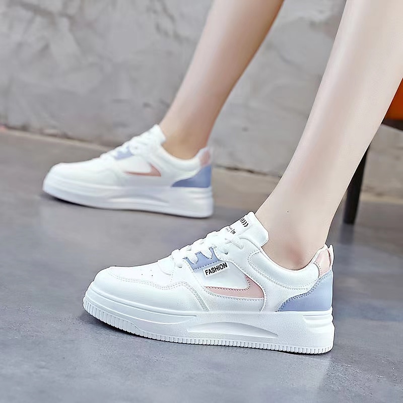 Per donna Scarpe da ginnastica Scarpe bianche Scarpe da papà Esterno Giornaliero Estate Lacci Plateau Punta tonda Per sport Informale Footing Similpelle Con lacci intrecciali Bianco/blu Grigio del 2025 a $46.99 –P7