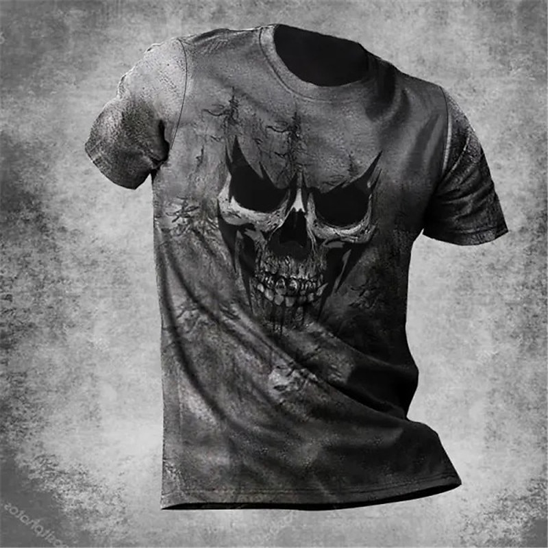 Bărbați Grafic Cranii Tricou Tricouri Manșon scurt Tricou Tipărire 3D Stil Nautic Cămașă Epocă Modă Designer În aer liber Casual Zilnic 1 2 3 Primavara vara Îmbrăcăminte S M L XL 2XL 3XL 4XL 2025 - $17.99 –P10