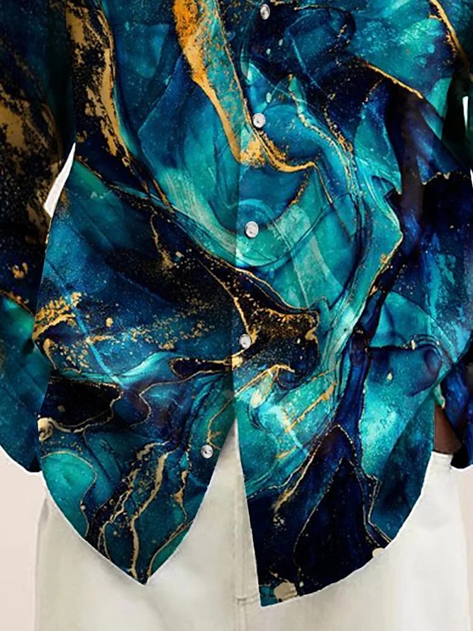 Herren Blumen Hemd Knopfhemd Langarm Vintage Abstrakt Alltagskleidung Ausgehen Wochenende Herbst Winter Umlegekragen Druck Button-Down Schwarz Blau Grün 2025 - $25.99 –P5