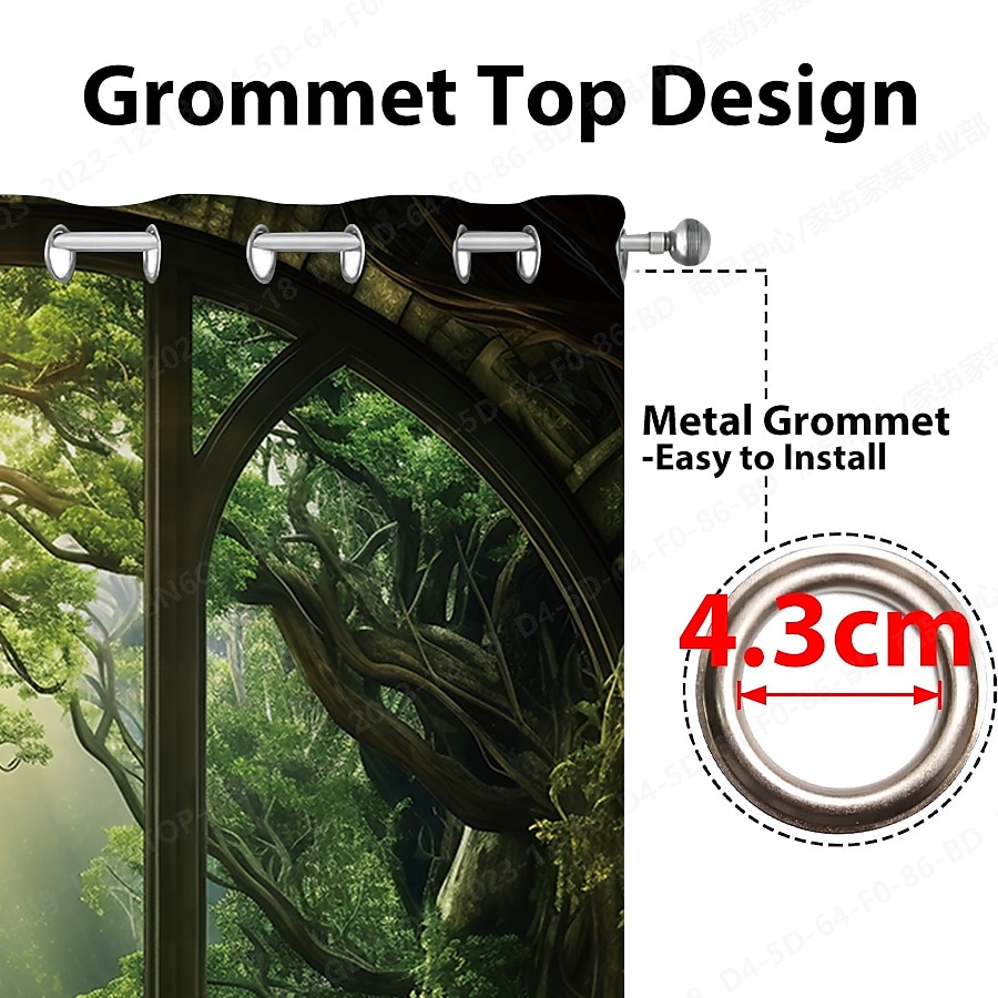 2 paneler landskap skog gardin draperier mörkläggningsgardin för vardagsrum sovrum kök fönster behandlingar värmeisolerat rum mörkläggning 2025 - $41.99 –P3