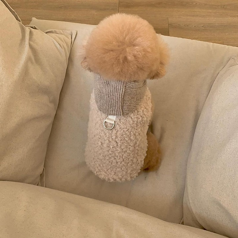 Koirat Kissat Takit Takki Muoti söpö tyyli Talvi Lämmin Pehmeä Pestävä Mukava ulko- Urheilu Koiran vaatteet for Bichon Frise Villakoira Pomeranian Pienelle lemmikille papillon 2025 - $27.99 –P5