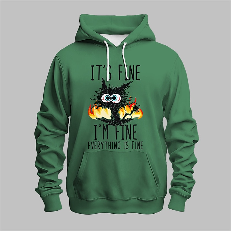 Hombre Graphic Gato Sudadera Sudaderas Sudadera Manga Larga Sudadera con capucha Con Capucha Moda Impresión 3D Deporte Festivos Vacaciones Blanco Azul Piscina Estampado Bolsillo delantero Primavera 2025 - $31.99 –P2