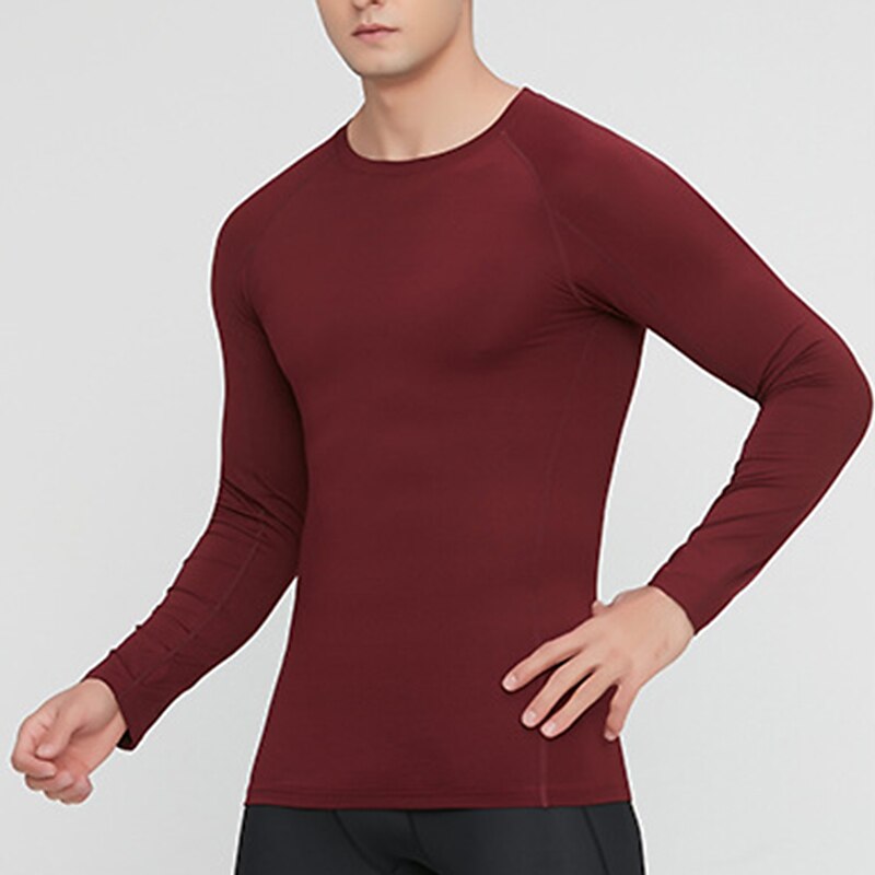 Per uomo maglietta Maglia da palestra Maglia a compressione Camicia fitness Top da uomo Girocollo Manica lunga Sportivo Da mare Per uscire Casual / quotidiano Asciugatura rapida Traspirazione del del 2025 a $15.49 –P14