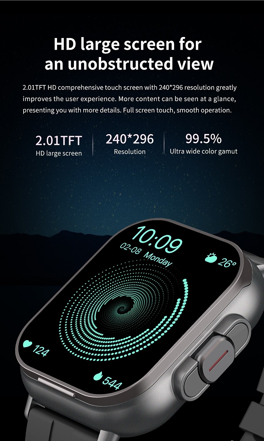 iMosi D8 Smart Watch 2.01 inch Smartwatch Fitness Running Watch Bluetooth Pedometer Call Reminder Activity Tracker Compatible with Android iOS Women Men Long Standby Hands-Free Calls Waterproof IP 67 2025 - $61.99 –P3