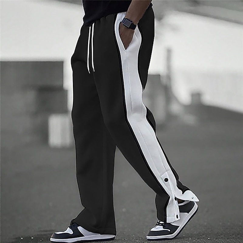 Herren Jogginghose Trainingshose Jogginghose Jogger Hose Hosen Patchwork Kordelzug Elastische Taille Farbblock Komfort Atmungsaktiv Casual Täglich Festtage Sport Modisch Schwarz Weiß 2026 - $22.99 –P12
