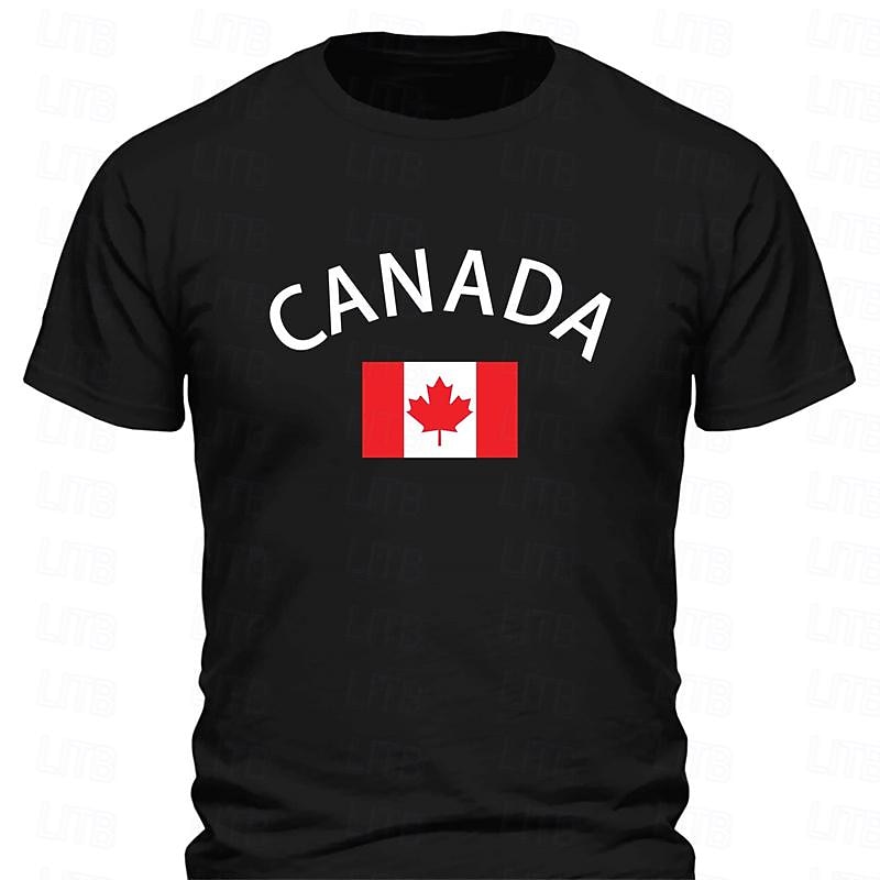 Herre Canada Flagg Korte Ermer Grafisk T-skjorte 2026 - $17.49 –P2