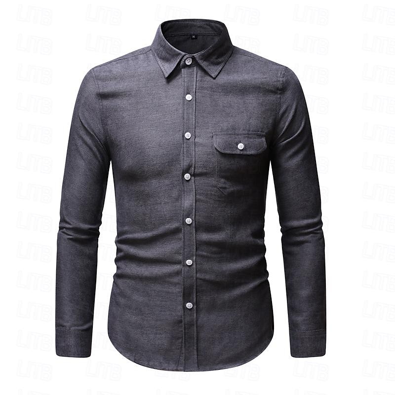 Per uomo Camicia Camicie Camicia con bottoni Liscio Matrimonio Giornaliero Nero Bianco Giallo Vino Manica lunga Collo ripiegabile Primavera & Autunno Abbigliamento Tasche del 2025 a $32.99 –P6
