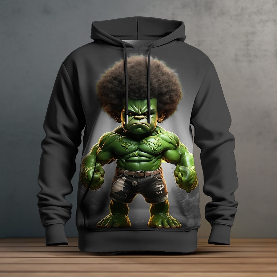 Hombre Graphic Caricatura Sudadera Sudaderas Sudadera Manga Larga Sudadera con capucha Con Capucha Moda Impresión 3D Vacaciones Deporte Festivos Negro Azul Marino Estampado Bolsillo delantero 2025 - $31.99 –P8