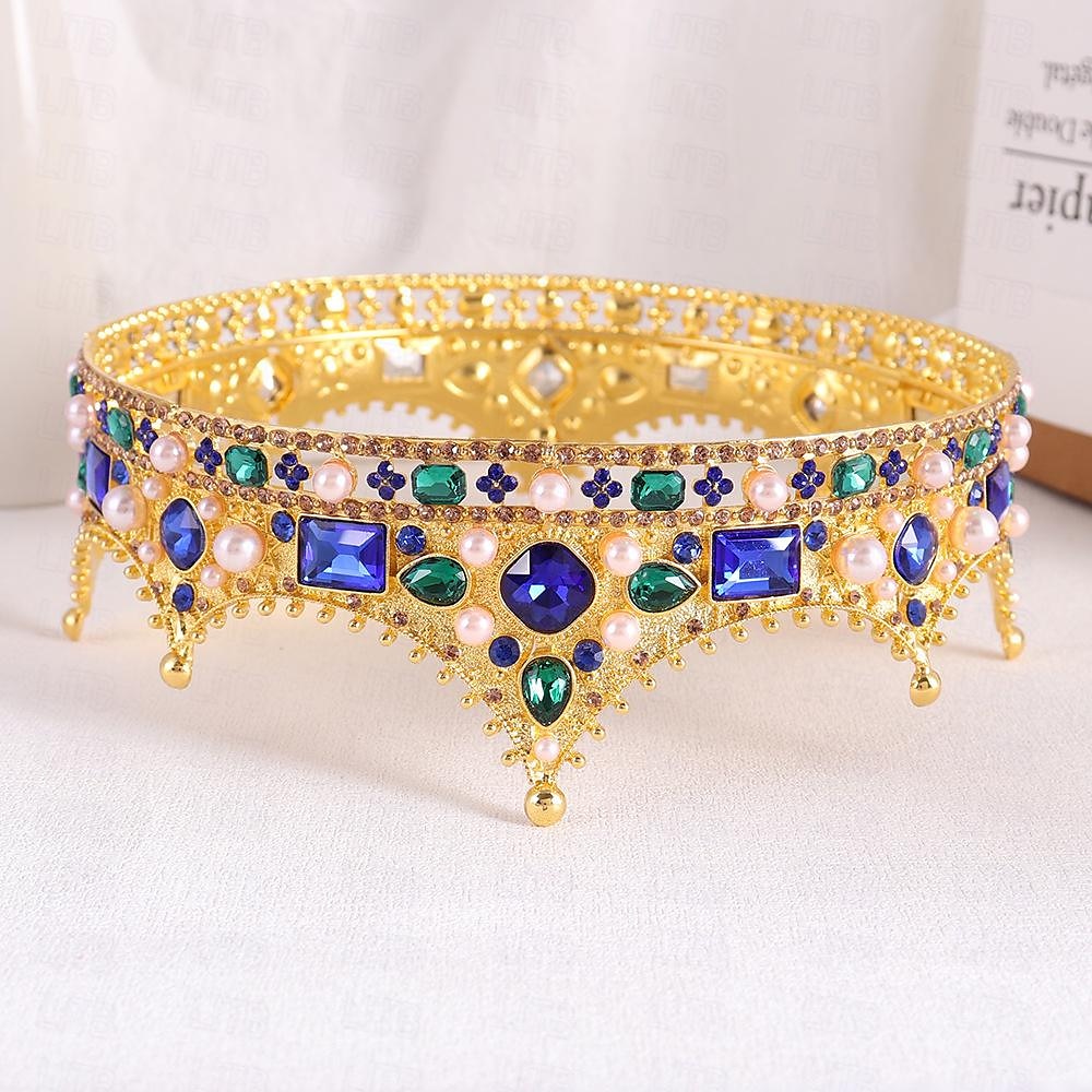 Retro / vintage Kostymer i middelalderstil Krone Maskerade Dronning Prinsesse Dame Royal Maskerade Fest / aften Maskerade Karneval i Venezia Voksne Diademer 2025 - $21.99 –P6