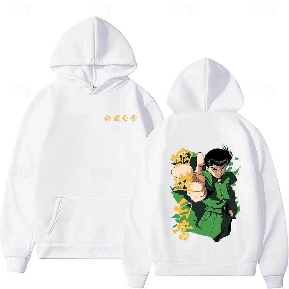 Yu Yu Hakusho Yusuke Urameshi Kurama Kapuce Animák Manga Anime Přední kapsa Grafika Pro Pro páry Pánské Dámské Dospělé Karneval Plesová maškaráda Horká ražba Běžné / Denní 2025 - $27.99 –P6