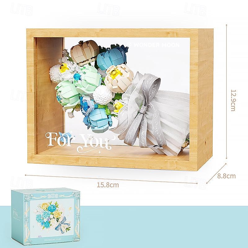 presentes do dia das mulheres luar sociedade mini partículas criativas brinquedos diy blocos de construção de flores eternas série pacote de flores dia das mulheres presentes do dia das mães para de 2025 por $45.69 –P9