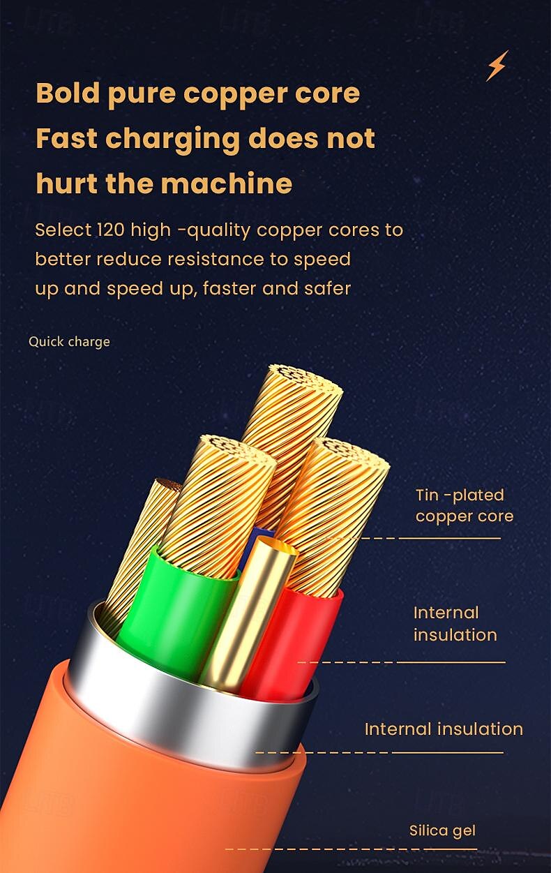 Multi-Ladekabel USB A auf Lightning / Mikro / USB C 2.1 A Ladekabel 3 in 1 Flüssiges Kieselgel Für Samsung Xiaomi Huawei Handy-Zubehör 2025 - $11.99 –P8