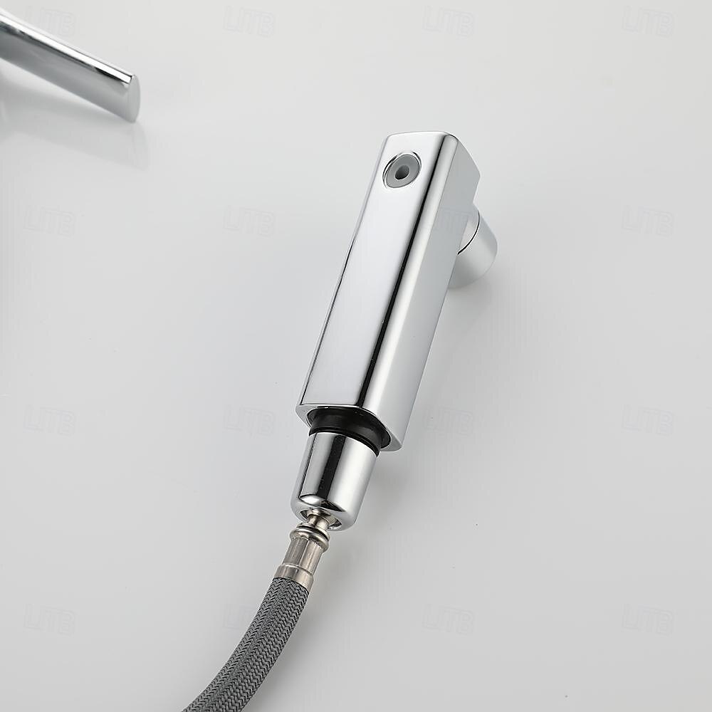 2025年 バスルームのシンクの蛇口 - 引出式 電気メッキ センターセット シングルハンドルつの穴Bath Taps  コレクション – $129.99 –P7