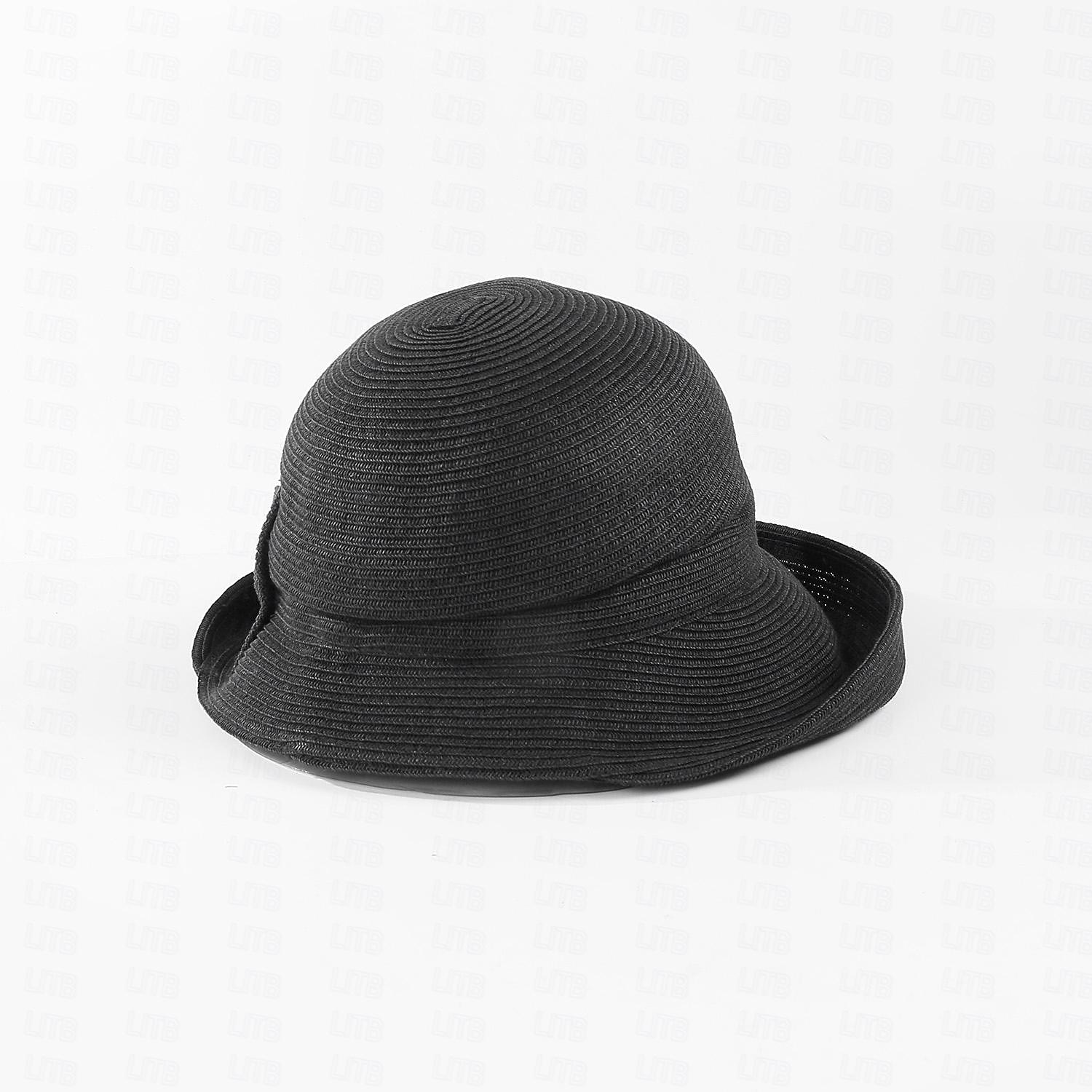 Hüte Stroh Synthetische faser Fischerhut Schlapphut Strohhut Hochzeit Tee-Party Elegant Hochzeit Mit Schleife Pure Farbe Kopfschmuck Kopfbedeckung 2025 - $32.99 –P17
