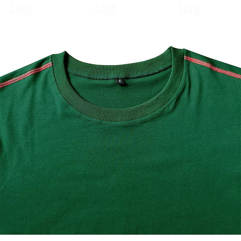 Men's Tee Top Short Sleeve Crew Neck Summer Spring Color Block Fashion Designer Sporty Outdoor Casual Activewear Light Blue Black White Top Tee for Men 2026 - $18.99 –P9