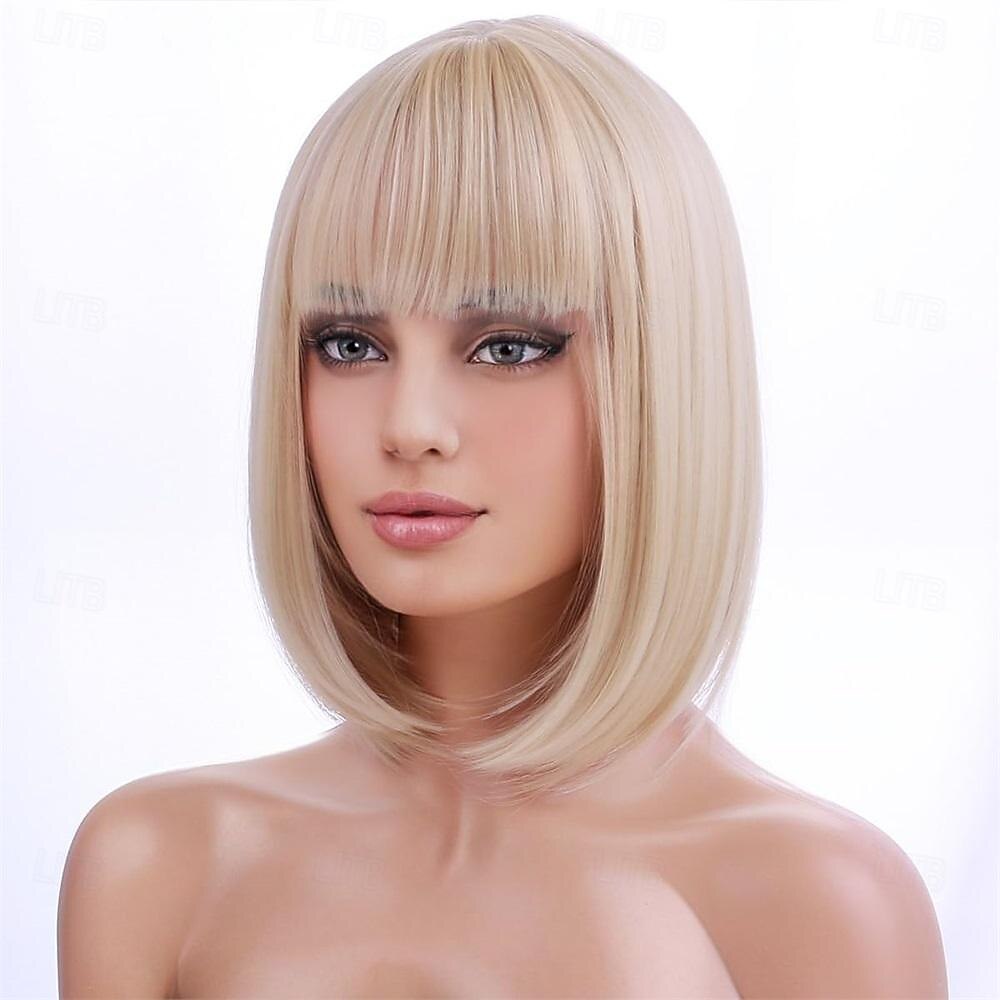peruca verde para mulheres peruca bob verde curta reta peruca verde esmeralda com franja sintética resistente ao calor halloween cosplay peruca cosutme perucas do dia de são patrício de 2025 por $18.49 –P9