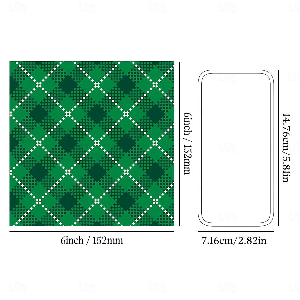 24 vel groen geruit patroonpapier st. Patrick's Day plakboekpapier, decoratief ambachtelijk papier voor het maken van kaarten, decoratief achtergrondkunstalbum 2025 - $9.99 –P1