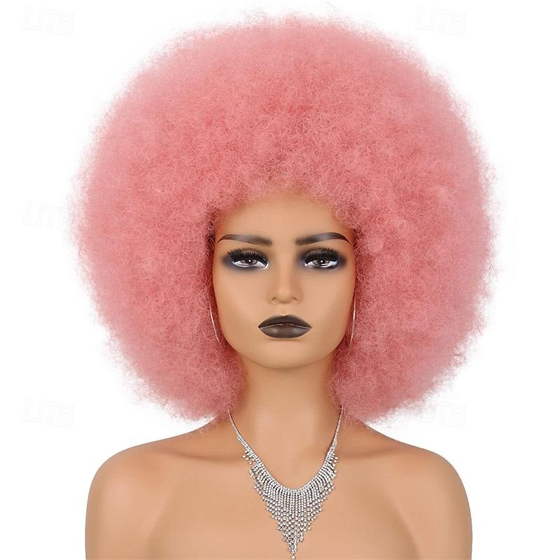 parrucche afro rosse per donne nere parrucca senza colla da indossare e andare da 10 pollici parrucche afro ricce parrucche sintetiche color borgogna per feste quotidiane costume cosplay uso del 2025 a $19.99 –P8