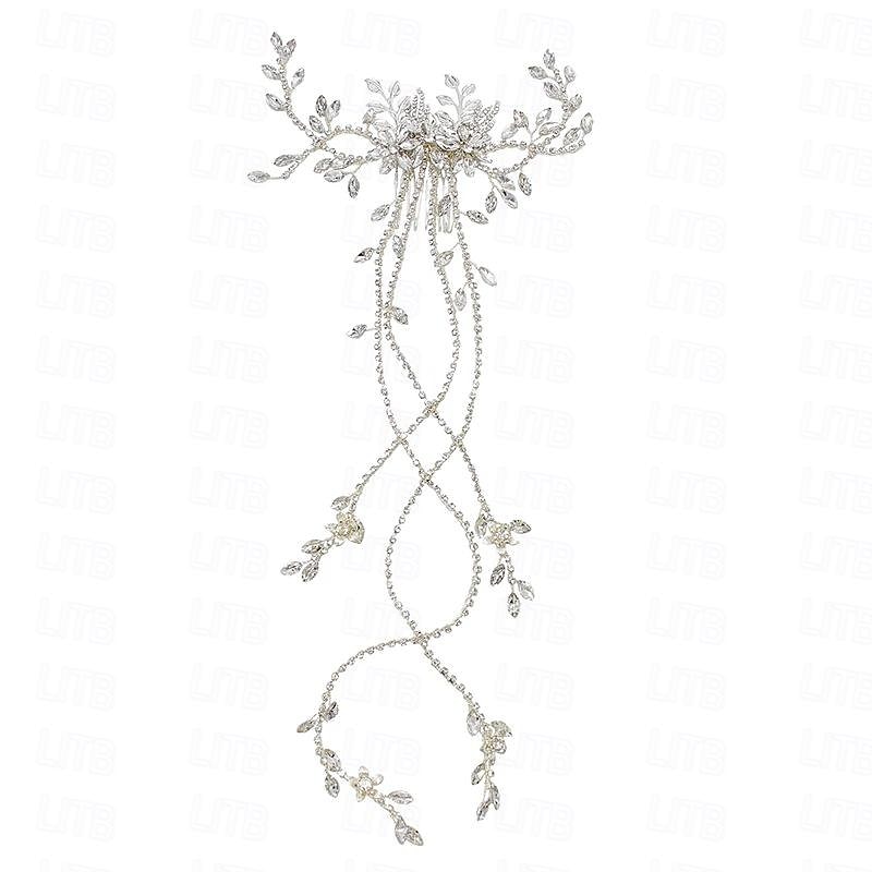 Banderolele Ornamente de Cap Accesoriu de Păr Aliaj Nuntă de Mireasă Cu Piatră Semiprețioasă Flori Diadema Articole Pentru Cap 2025 - $27.99 –P5