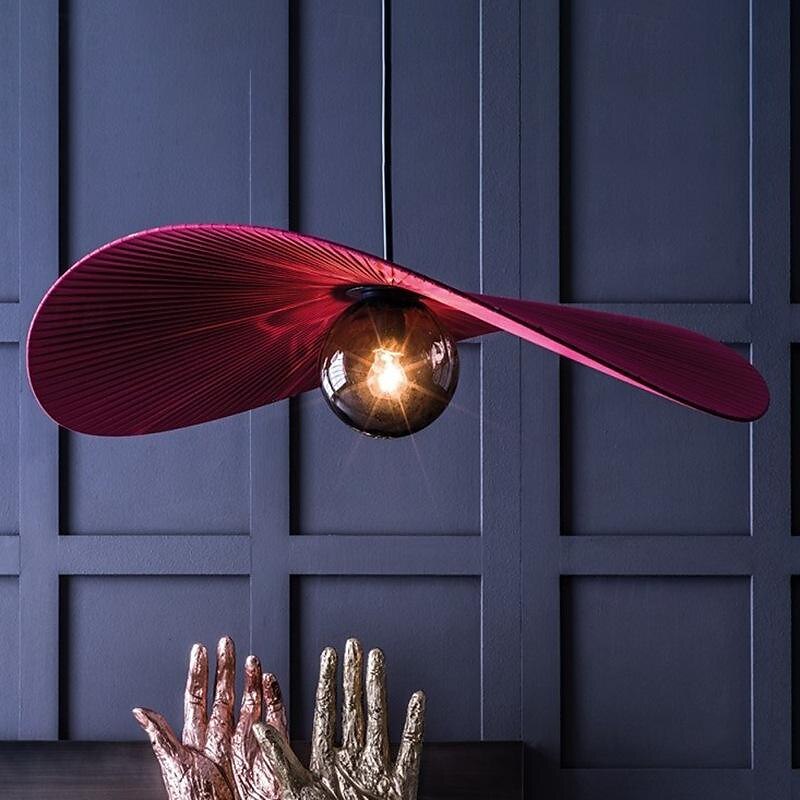 Lampe suspendue LED couleur de lumière chaude, design rond, luminaire suspendu en tissu, style nordique moderne, lampes suspendues pour salle à manger, chambre à coucher, 110-240v de 2025 ? $399.99 –P4
