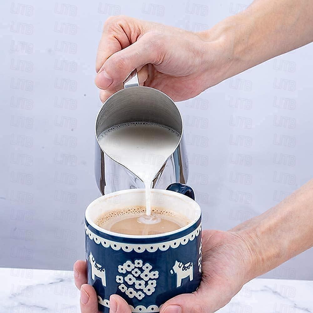 brocca per schiuma di latte, brocca per vapore espresso da 350/600 ml, pentola a vapore per caffè espresso in acciaio inossidabile cappuccino latte art barista pentola a vapore per latte del 2025 a $18.99 –P11