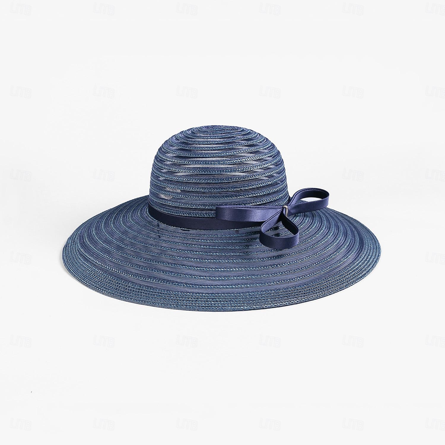 Sombreros de fibra, sombrero bombín/cloche, sombrero de pescador, sombrero flexible, boda, fiesta de té, boda elegante con lazo, tocado de empalme, tocado. 2025 - $42.99 –P16