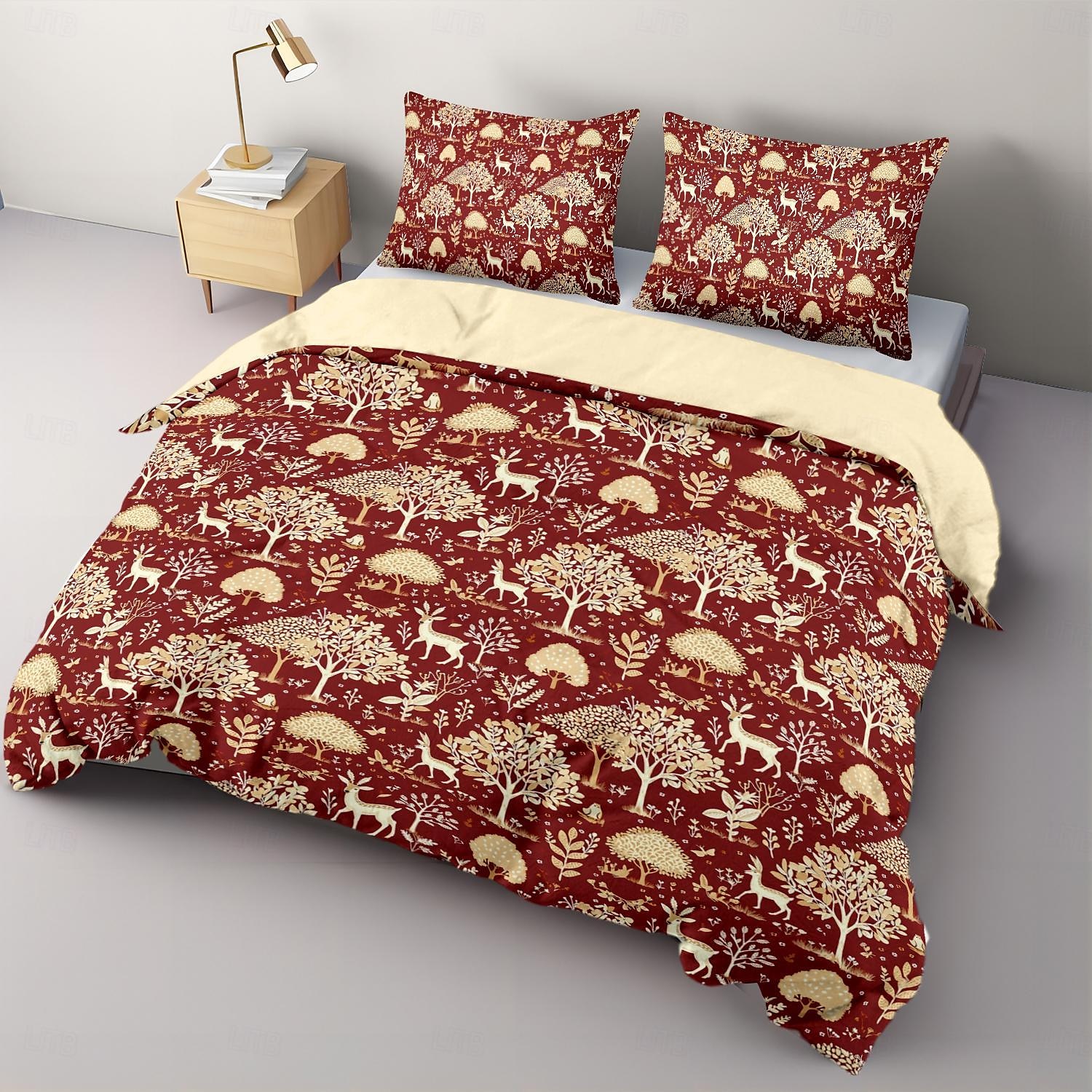 100% Cotton Duvet Cover Set Tree Pattern Set Soft 3-Piece Luxury Bedding Set Home Decor Gift King Queen Duvet Cover 2025 - $37.99 –P11
