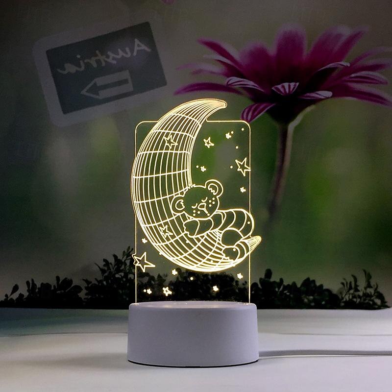 3D Night Light Bedroom Bedside Lamp Eye Care Led Light Birthday Valentine's Day Gift 2025 - $12.99 –P10