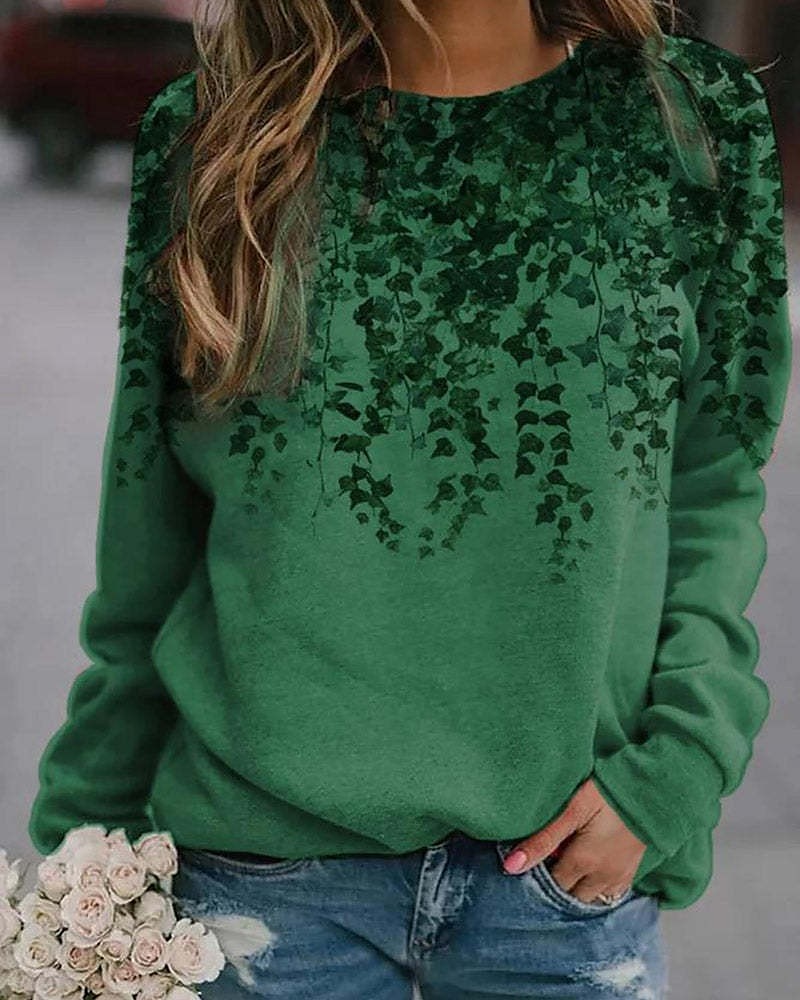 Rochie pentru femei de Ziua Sf. Patrick cu trifoi îmbrăcăminte activă sport cu mânecă lungă guler rotund tops obișnuite imprimeu casual verde iarbă verde măsliniu verde deschis verde închis toamnă și 2025 - $24.99 –P2