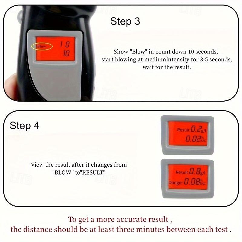 digitale alcoholtester adem alcoholtester blaastest blaastest alcohol ademtester geleverd zonder batterij 2025 - $17.99 –P5